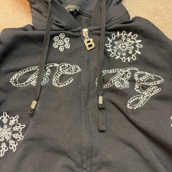 BCBG Max Azria Black Rhinestone Tracksuit Set – Size M 1758 - Picture 3 of 9